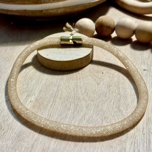 Swarovski Elegant Gold Mesh Bracelet